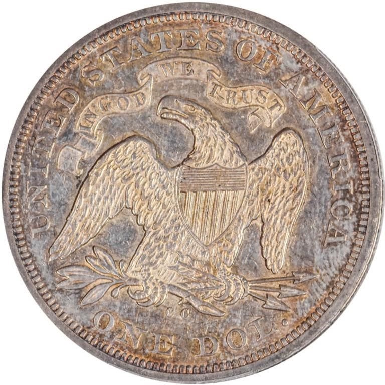 $1 1872-CC PCGS AU55 CAC, AU55 - PCGS Auction Prices