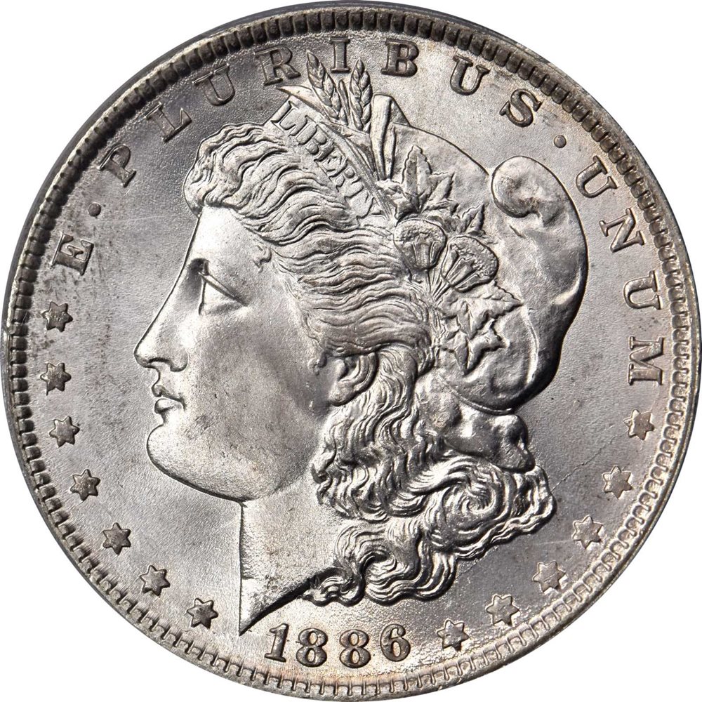 1886 Morgan Silver Dollar. MS-68 (PCGS)., MS68 - PCGS Auction Prices
