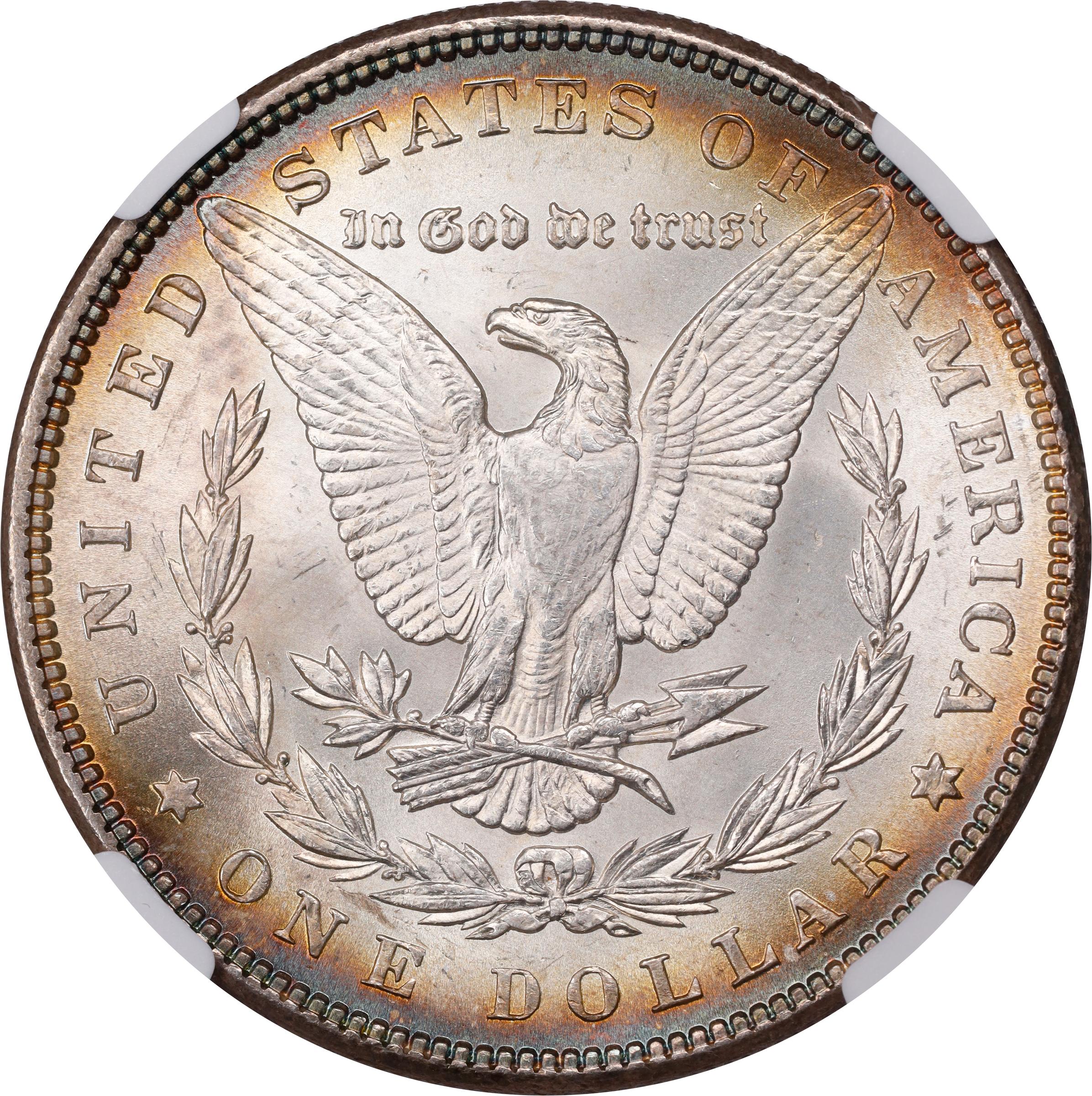 1885 O $1 モルガンダラー NGC MS66 アメリカ銀貨 高鑑定 Certified