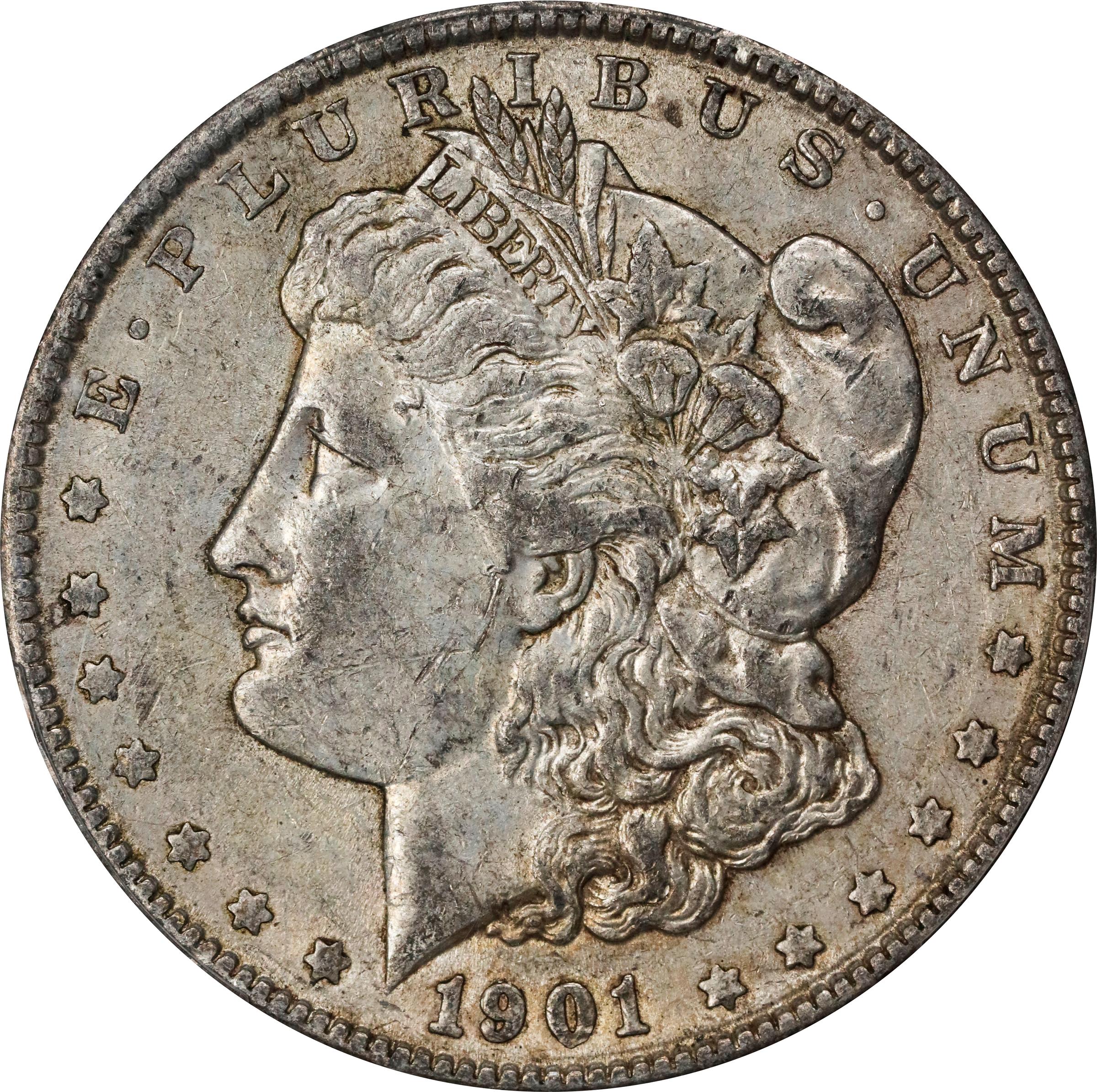 1901 Morgan Silver Dollar. AU-55 (PCGS). CAC., AU55 - PCGS Auction