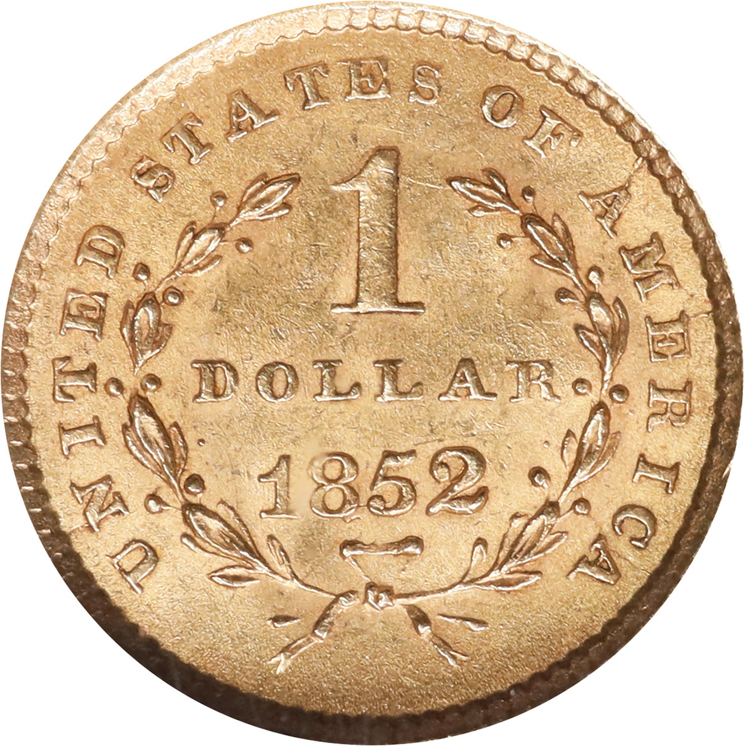 1852 Gold Dollar. MS-63 (NGC)., MS63 - PCGS Auction Prices