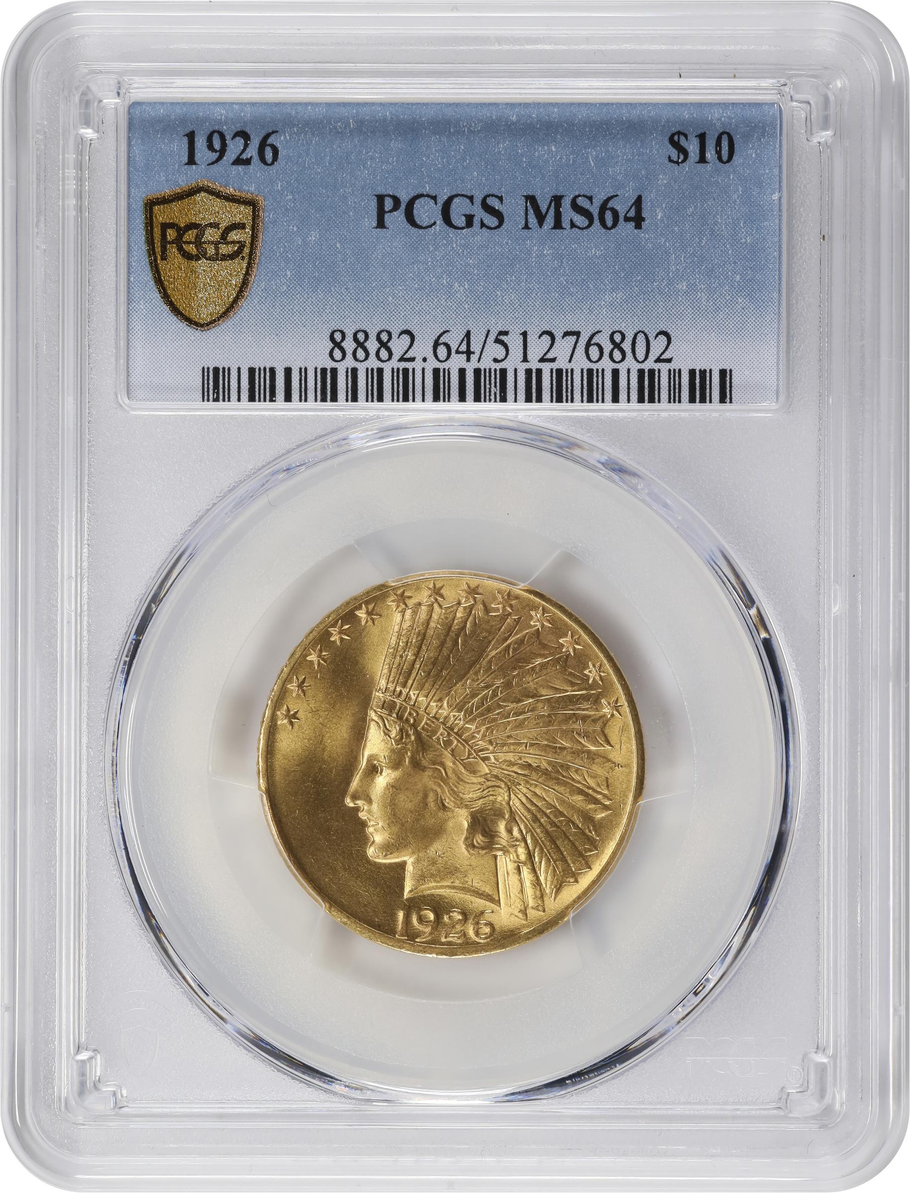 1926 Indian Eagle. MS-64 (PCGS)., MS64 - PCGS Auction Prices