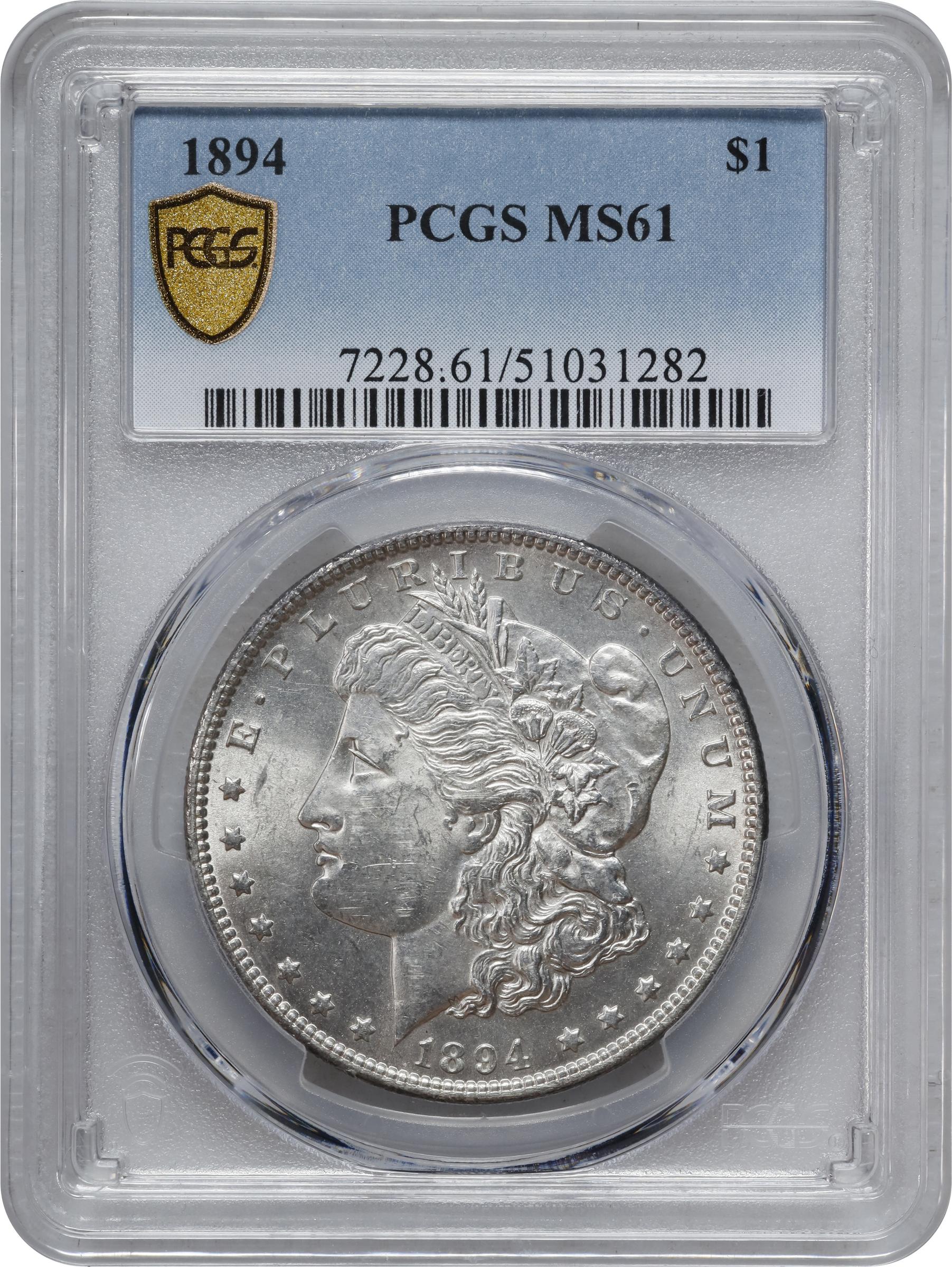 1894 Morgan Silver Dollar. MS-61 (PCGS)., MS61 - PCGS Auction Prices