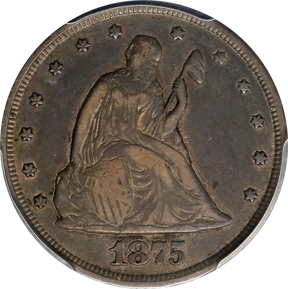 1875-CC Twenty-Cent Piece. VF-35 (PCGS)., VF35 - PCGS Auction Prices