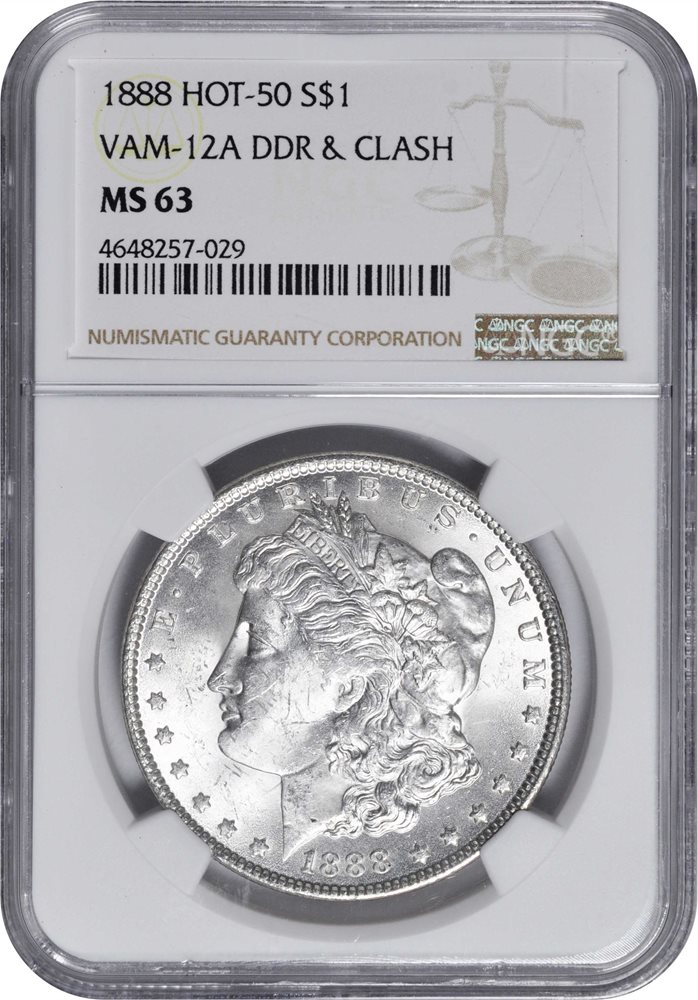 1888 Morgan Silver Dollar. VAM-12A. Hot 50 Variety. Doubled