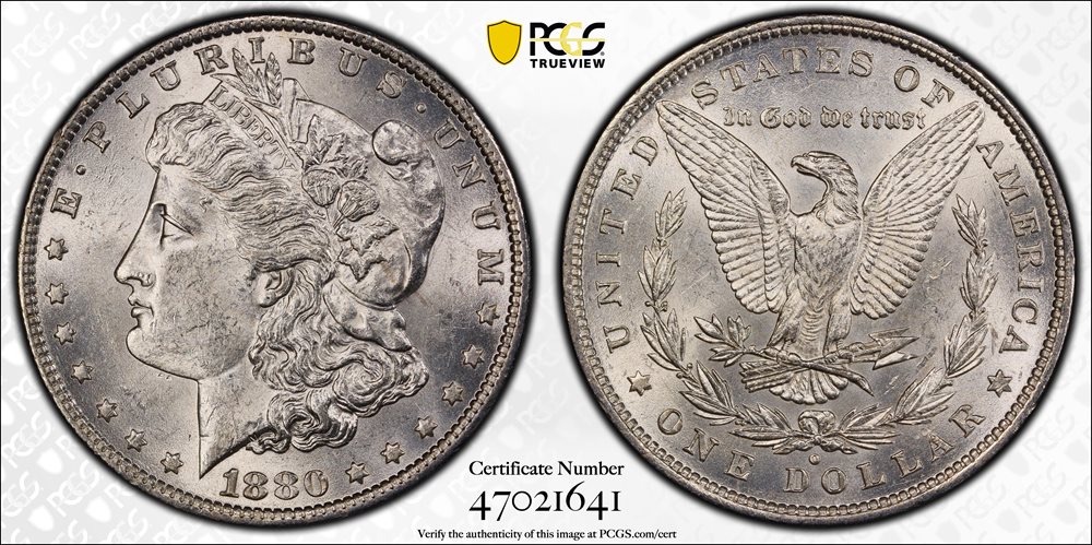 1880-O Morgan Silver Dollar. MS-61 (PCGS)., MS61 - PCGS Auction Prices