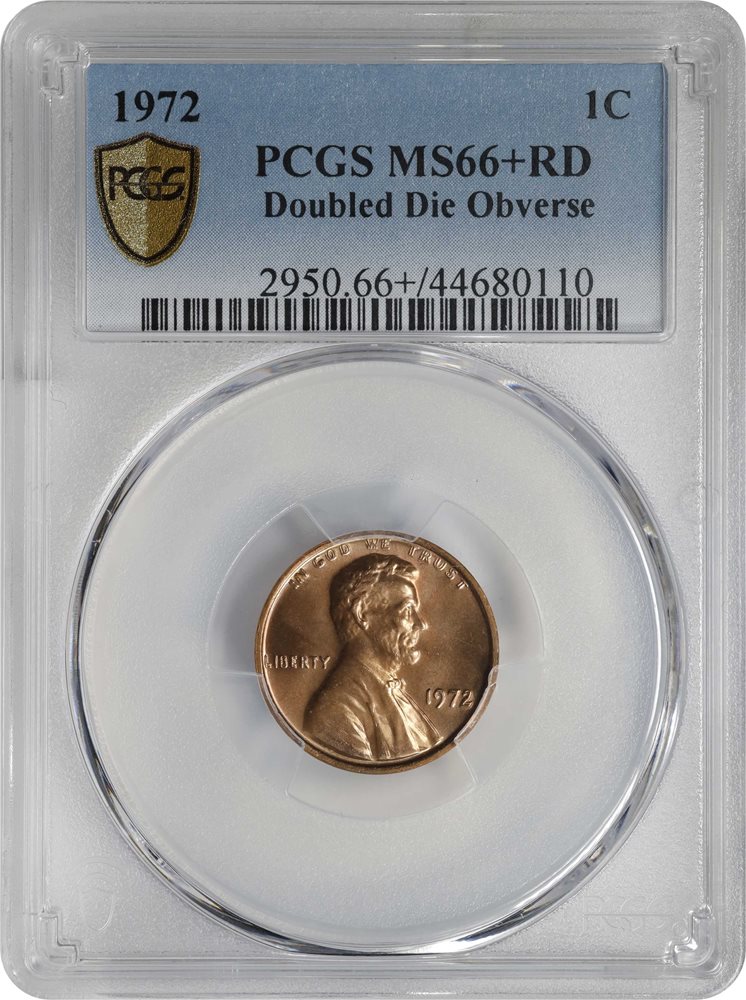 1972 Lincoln Cent. FS-101. Doubled Die Obverse. MS-66+ RD (PCGS