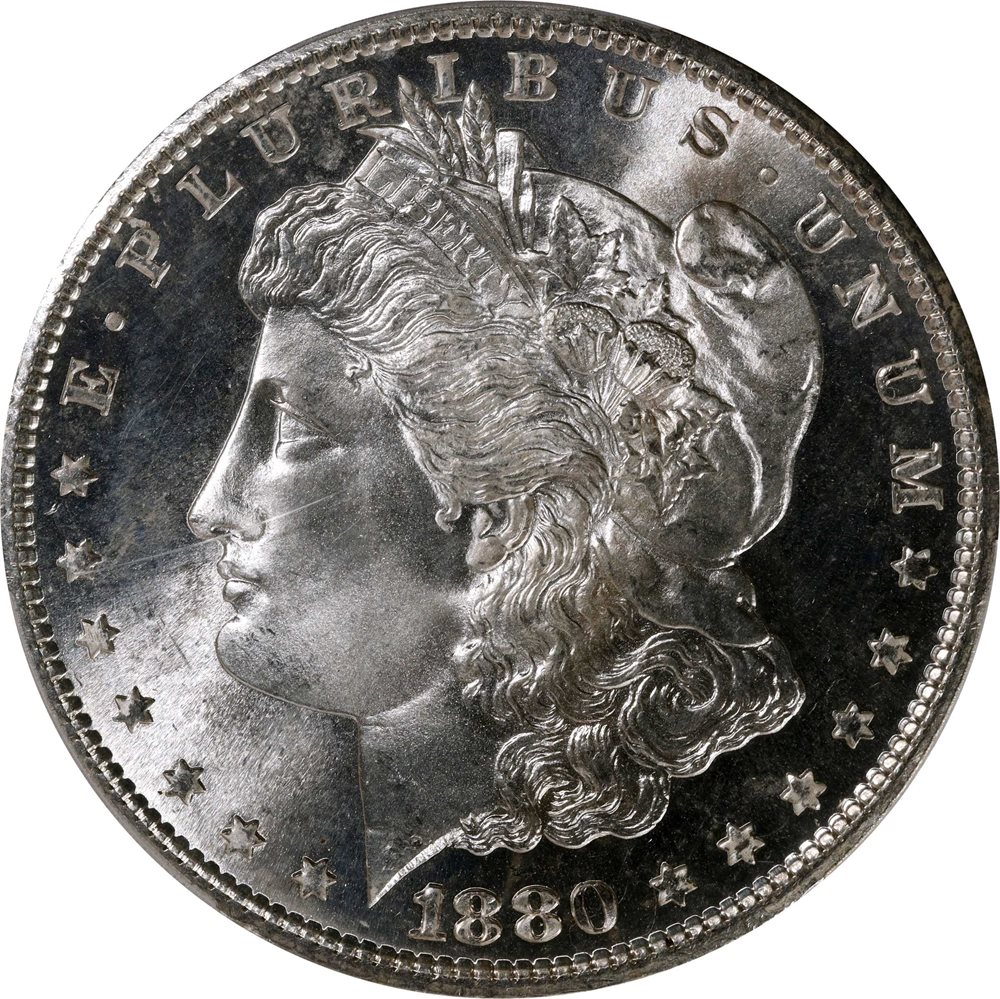 1880-S Morgan Silver Dollar. MS-67+ (PCGS). CAC., MS67+ - PCGS