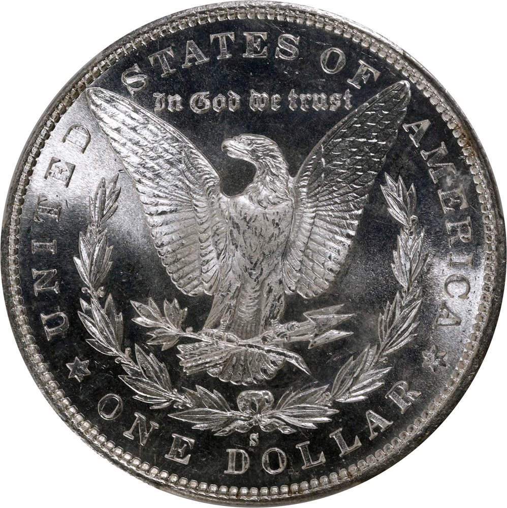 1880-S Morgan Silver Dollar. MS-67+ (PCGS). CAC., MS67+ - PCGS