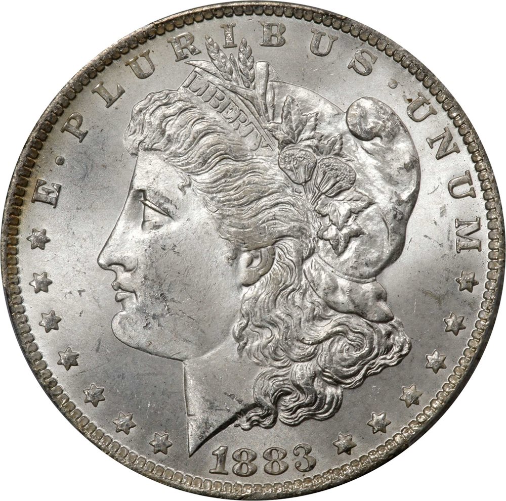 アメリカ　モルガンダラー銀貨1883 o MS-64 PCGS 1883-O Morgan Silver Dollar. MS-64+ (PCGS)., MS64+ - PCGS