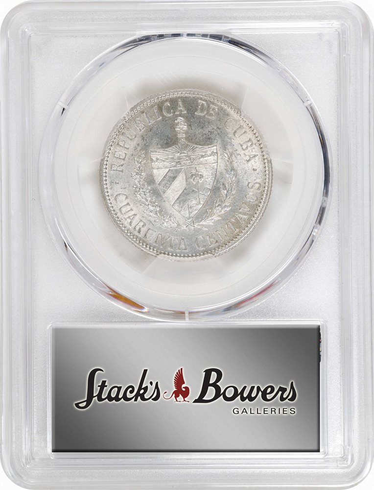 キューバ　銀貨1915年40centavos アンティーク Vintage Cuban Coins > 1915 40 Centavos Cuba Silver Coin Fine, KM