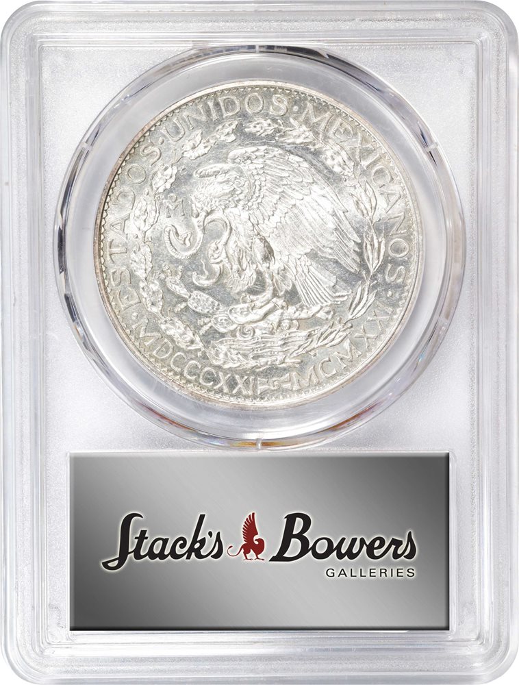 MEXICO. 2 Pesos, 1921-Mo. Mexico City Mint. PCGS AU-58., AU58