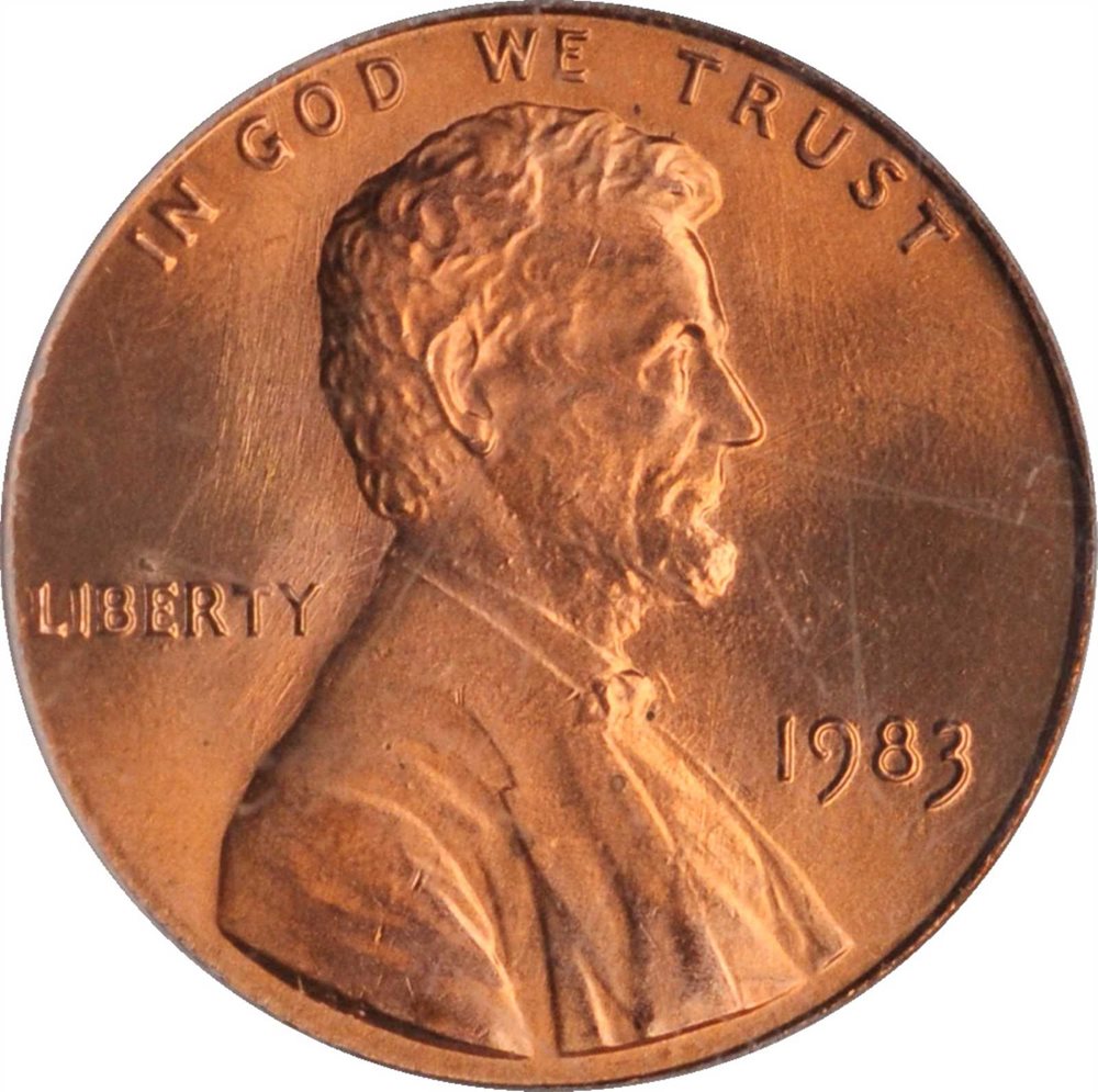1983 Lincoln Cent. Doubled Die Reverse. MS-65 RD (PCGS). OGH