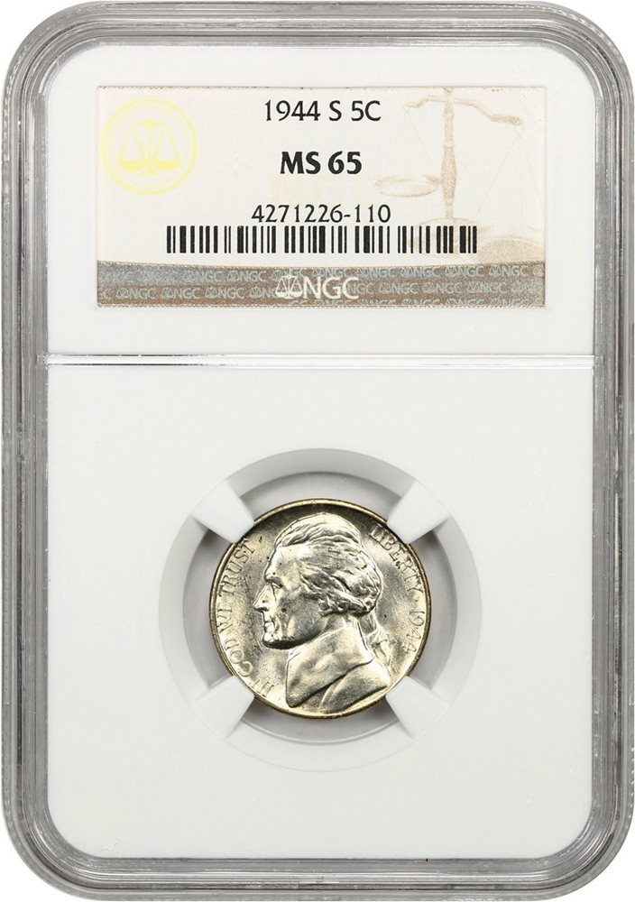 1944-S 5c NGC MS65, MS65 - PCGS Auction Prices