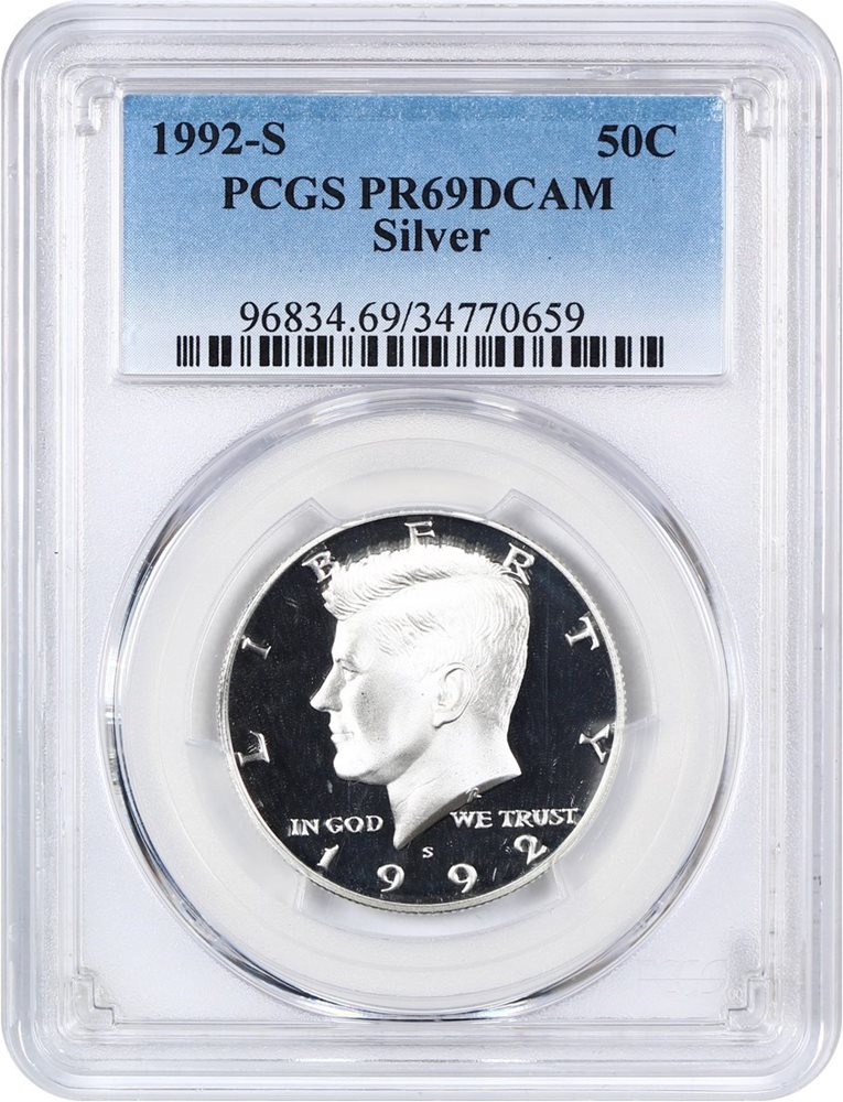 1992-S 50c PCGS Proof 69 DCAM (Silver), PR69DCAM - PCGS Auction Prices