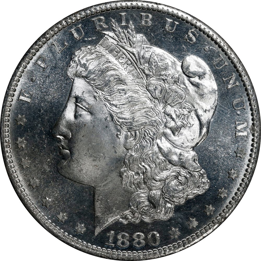 1880-S Morgan Silver Dollar. MS-65 DMPL (PCGS). OGH Rattler