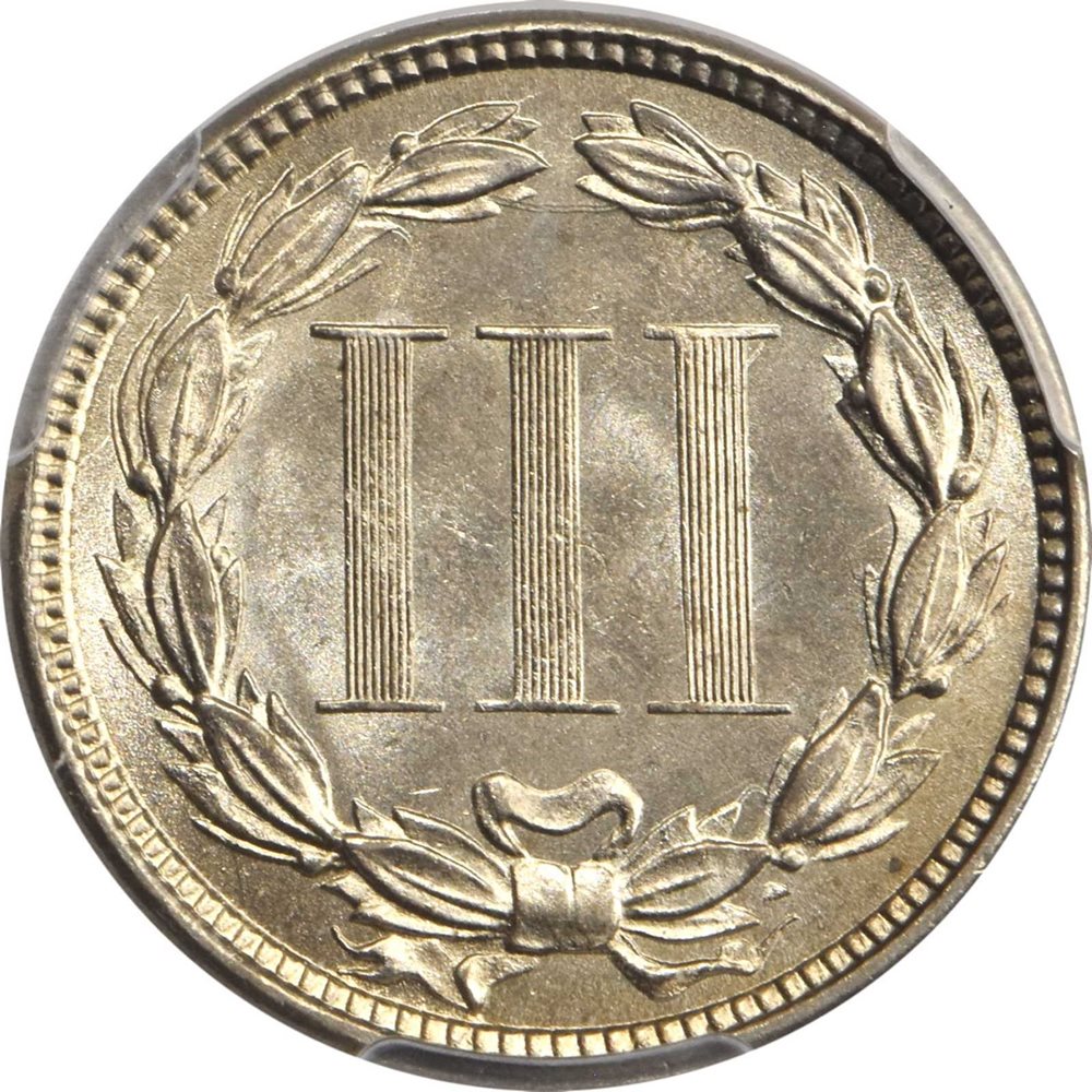 1873 Nickel Three-Cent Piece. Open 3. MS-66+ (PCGS)., MS66+ - PCGS