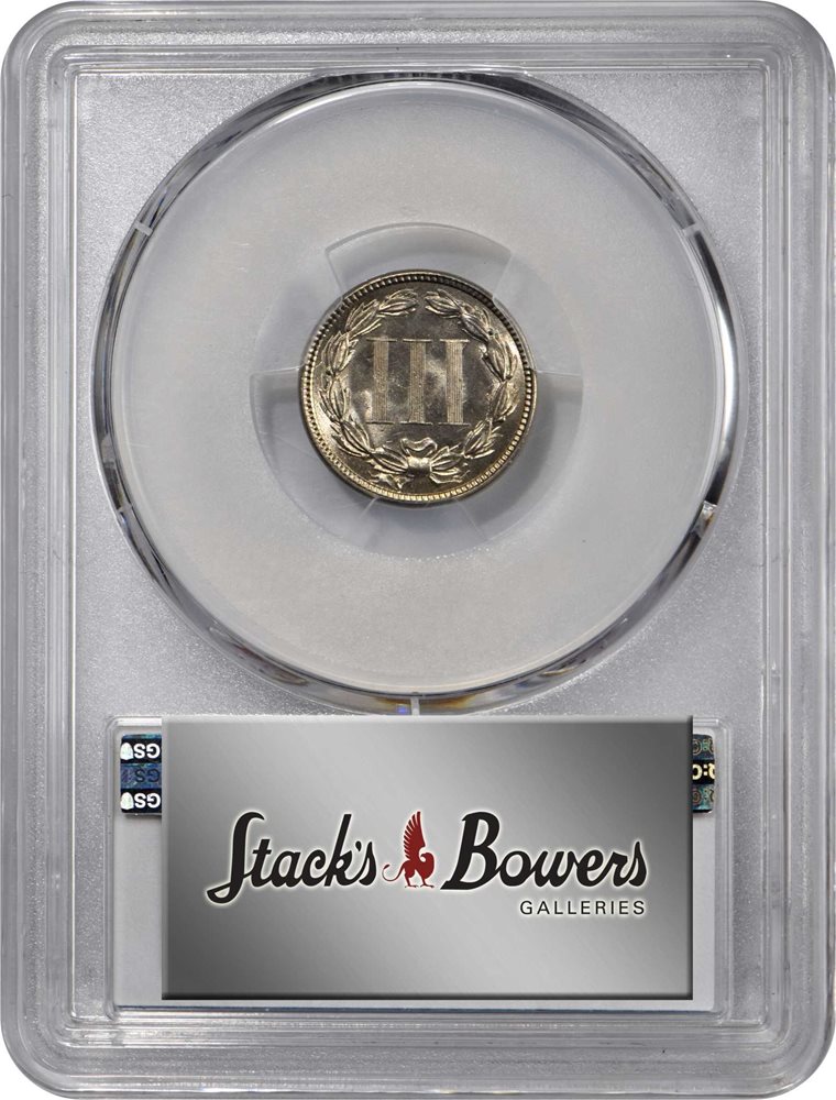 1873 Nickel Three-Cent Piece. Open 3. MS-66+ (PCGS)., MS66+ - PCGS