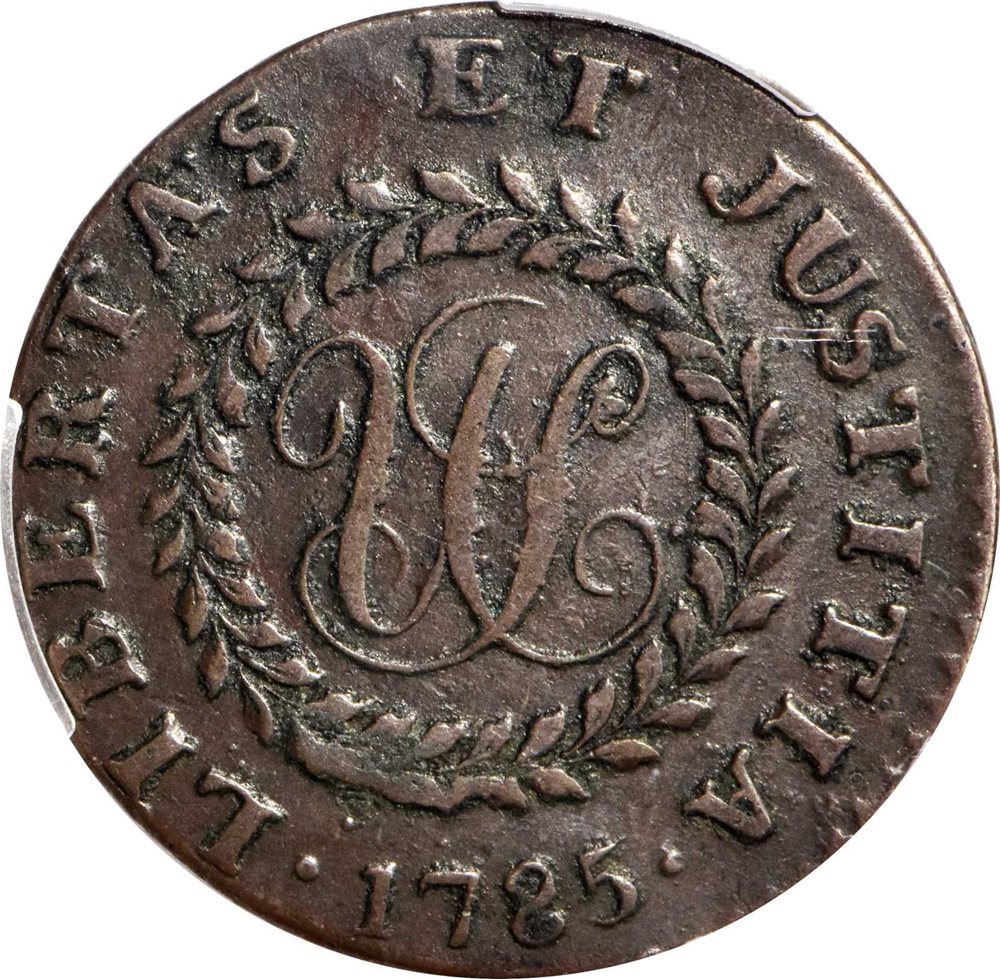 ▼order② 1785 Nova Constellatio Copper. Crosby 3-B, W-1895. Rarity-2