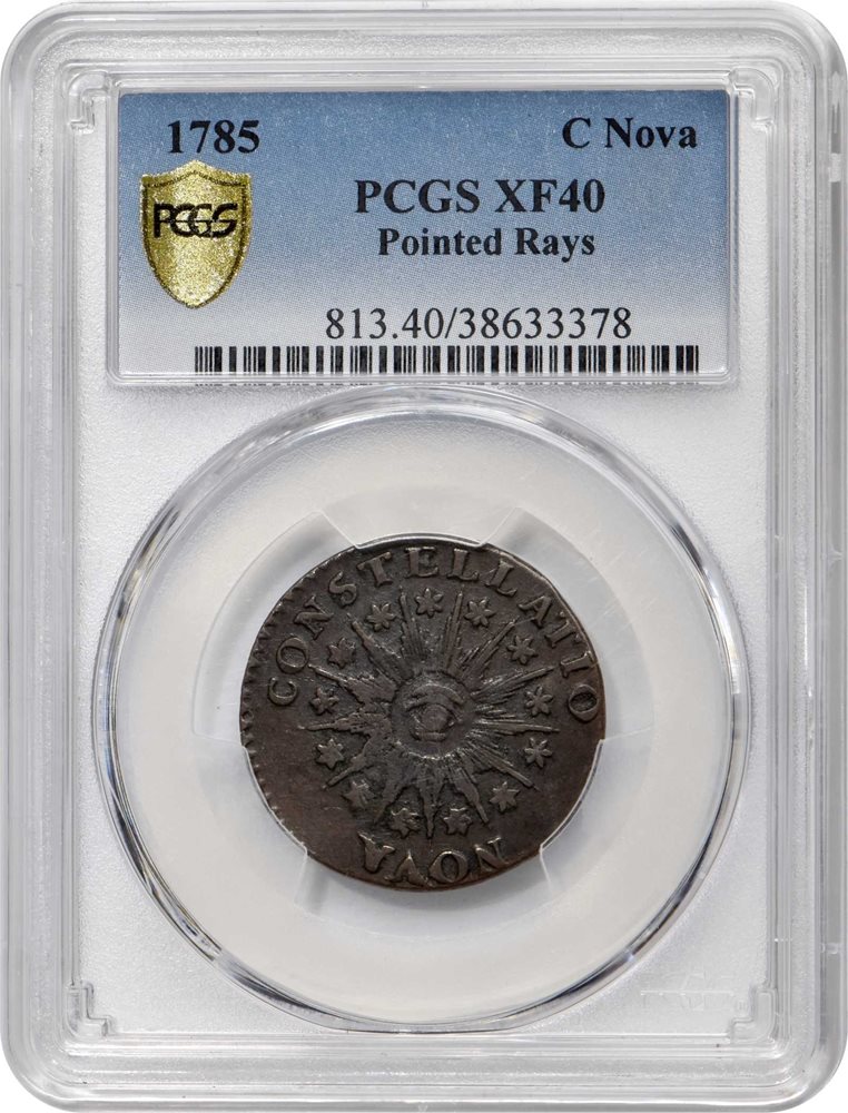 1785 Nova Constellatio Copper. Crosby 3-B, W-1895. Rarity-2