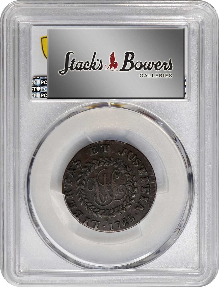1785 Nova Constellatio Copper. Crosby 3-B, W-1895. Rarity-2