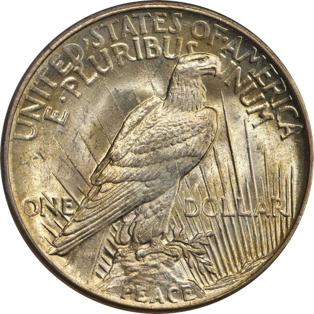 1921 Peace Silver Dollar. High Relief. MS-65 (NGC)., MS65 - PCGS