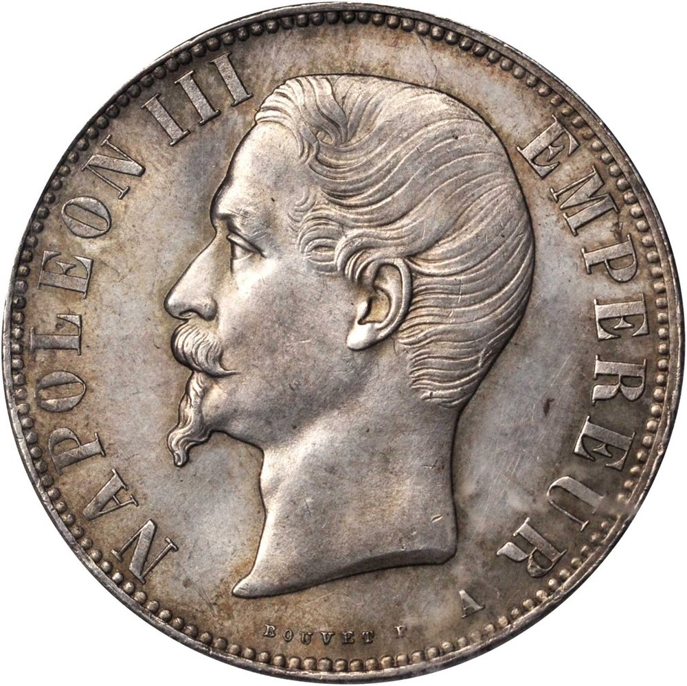 FRANCE. 5 Franc, 1855A. NGC MS-64., SP64 - PCGS Auction Prices