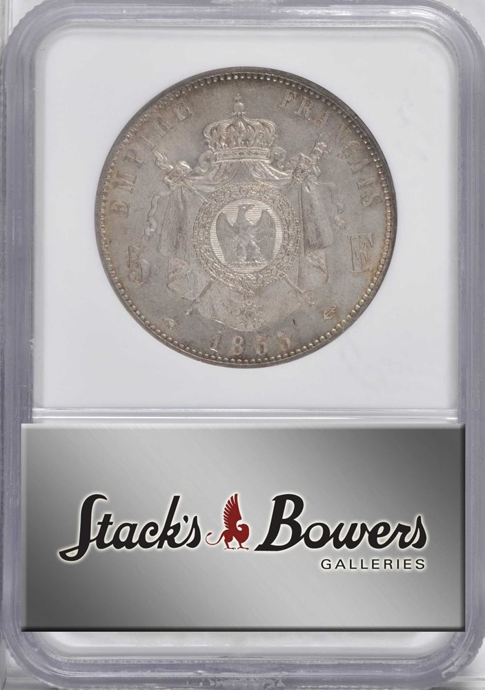 FRANCE. 5 Franc, 1855A. NGC MS-64., SP64 - PCGS Auction Prices
