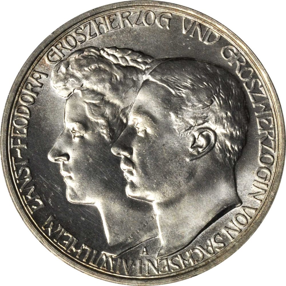 1910-A 独 プロイセン 3マルク銀貨 PCGS AU53 【公式ショッピングサイト】