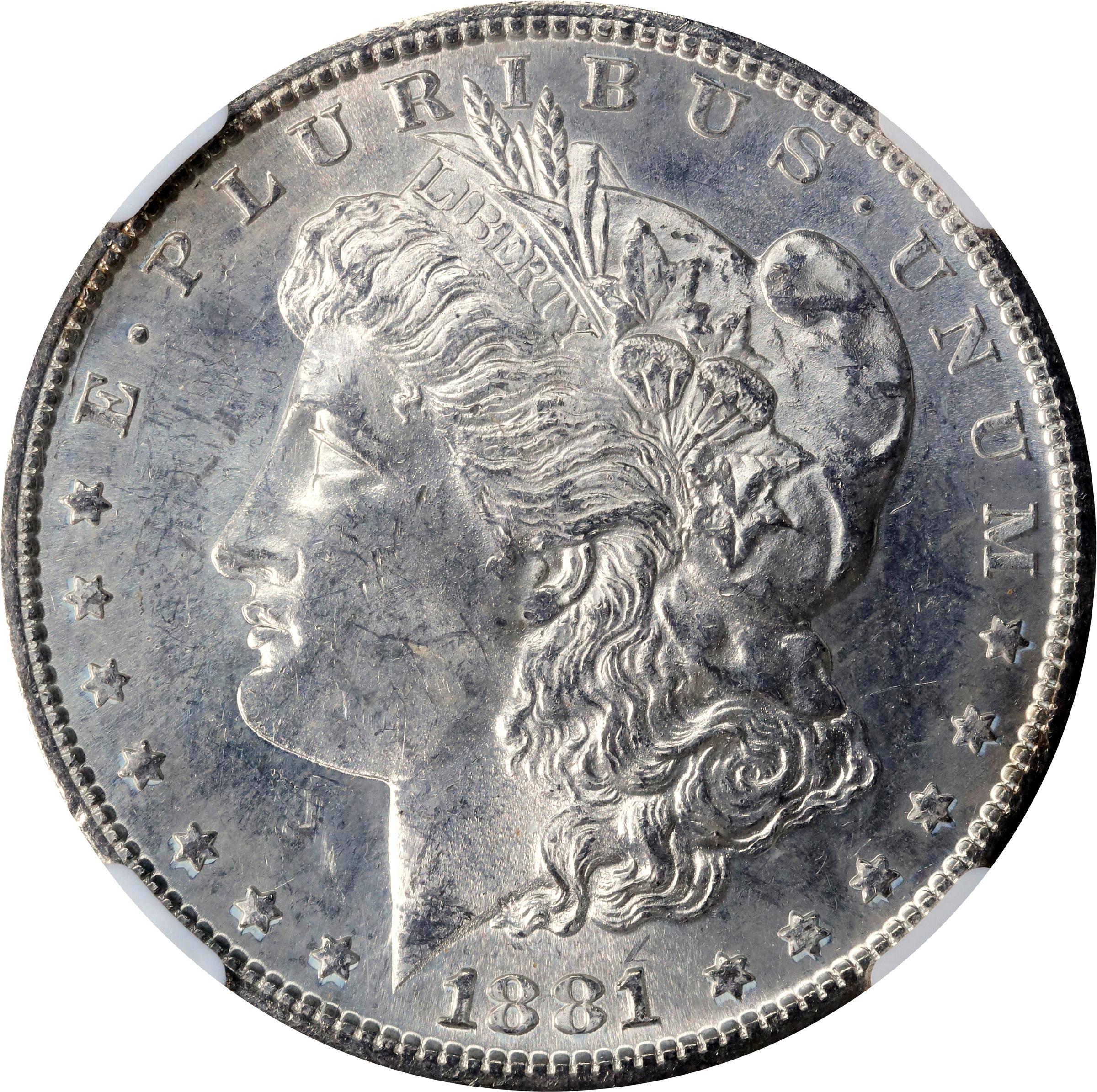 1881-S Morgan Silver Dollar. MS-63 * (NGC)., MS63 - PCGS Auction