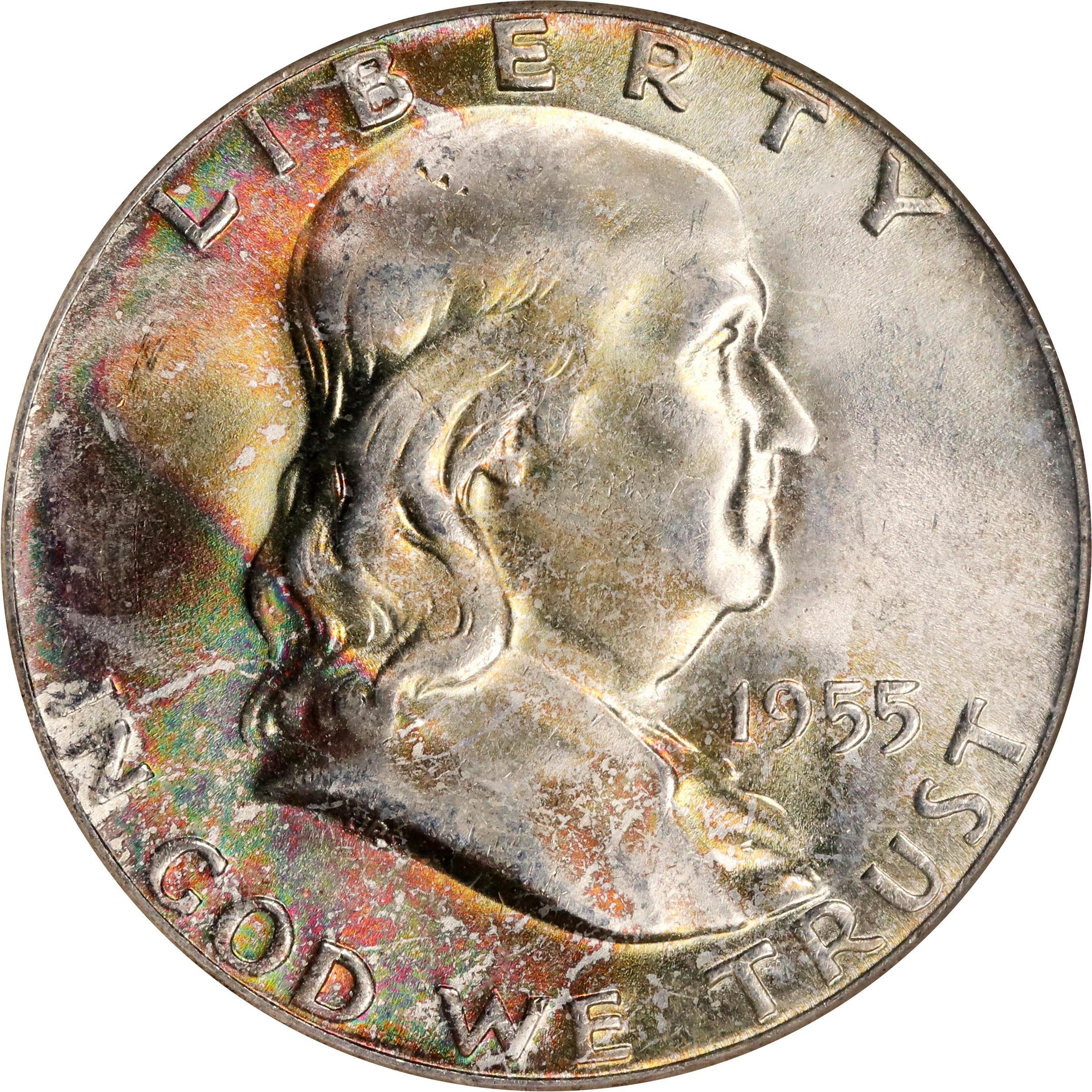 1955 Franklin Half Dollar. MS-65 (NGC)., MS65 - PCGS Auction Prices