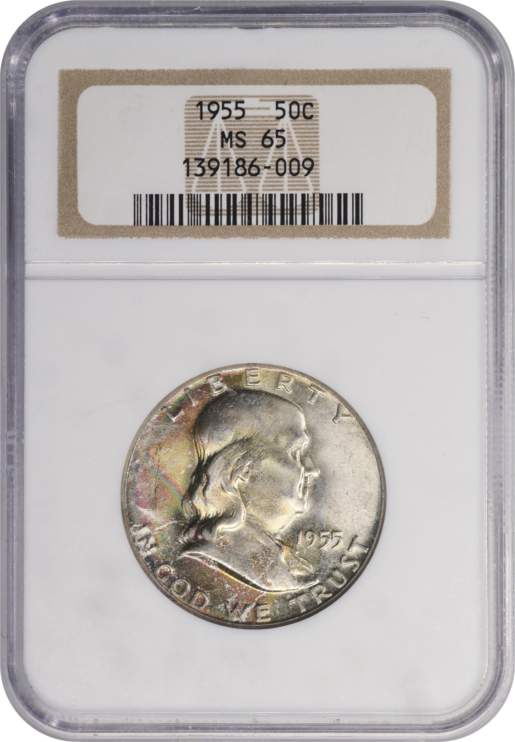 1955 Franklin Half Dollar. MS-65 (NGC)., MS65 - PCGS Auction Prices