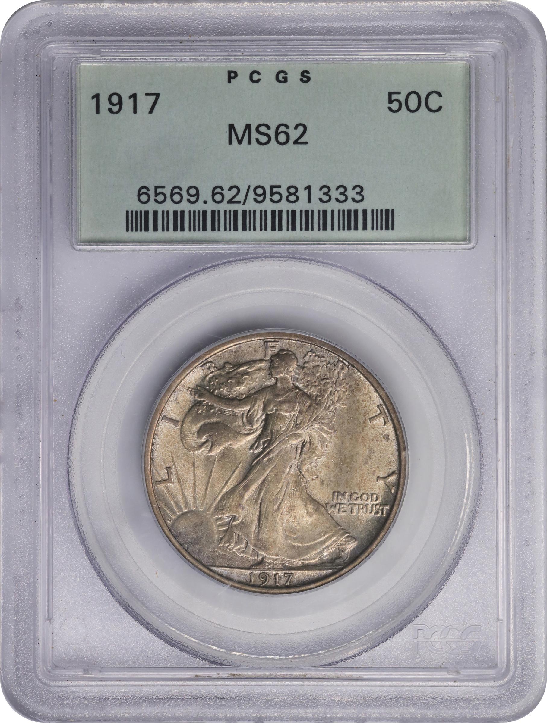 1917 Walking Liberty Half Dollar. MS-62 (PCGS). OGH Generation 3.1
