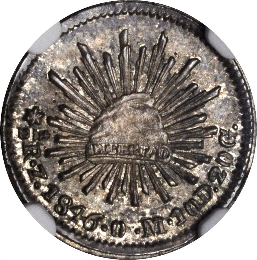 MEXICO. 1/2 Real, 1846-Z OM. Zacatecas Mint. NGC MS-63., MS63