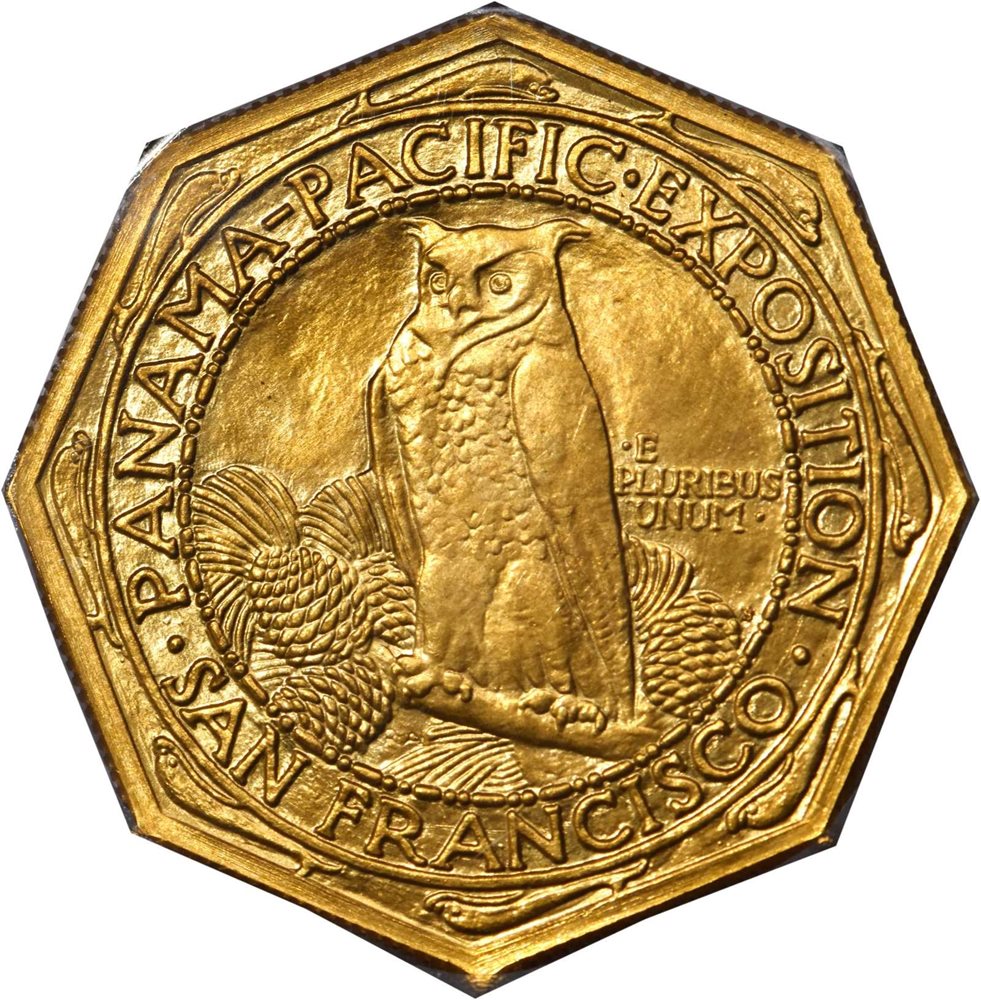 1915-S Panama-Pacific Exposition $50. Octagonal. MS-64 (PCGS