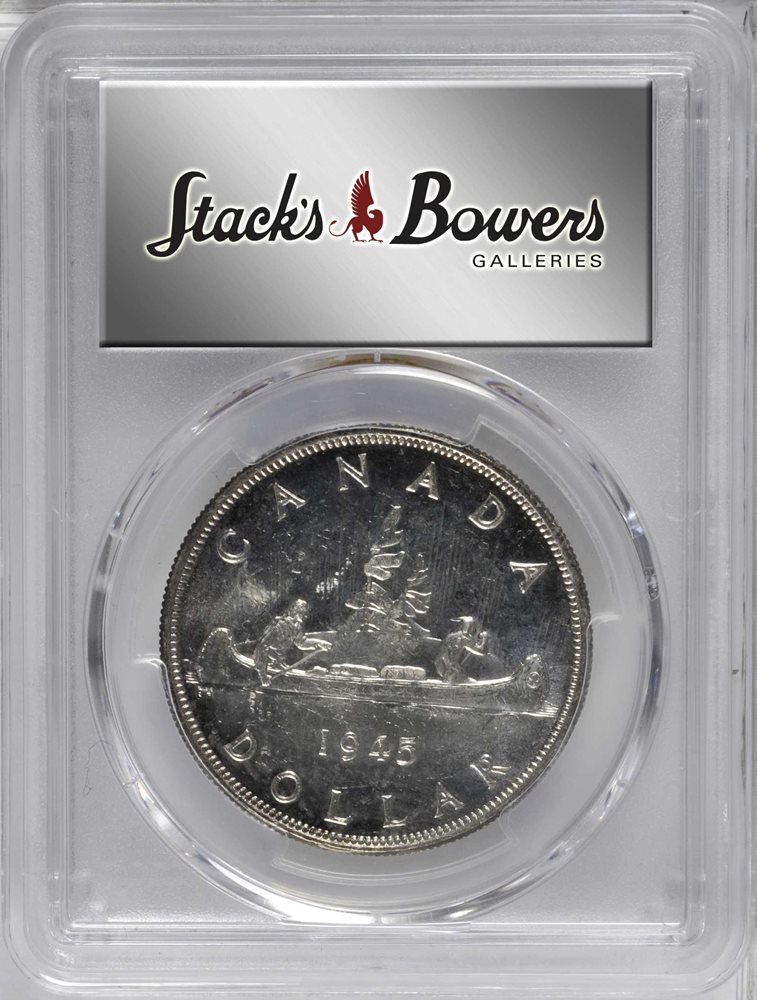 CANADA. Dollar, 1945/5. PCGS MS-62 Gold Shield., MS62 - PCGS