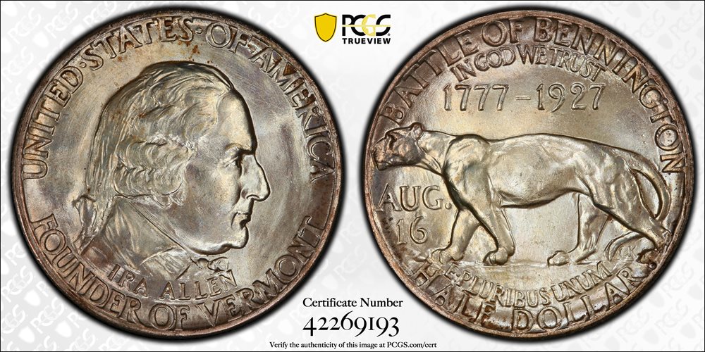 1927 Vermont Sesquicentennial. MS-66 (PCGS)., MS66 - PCGS Auction