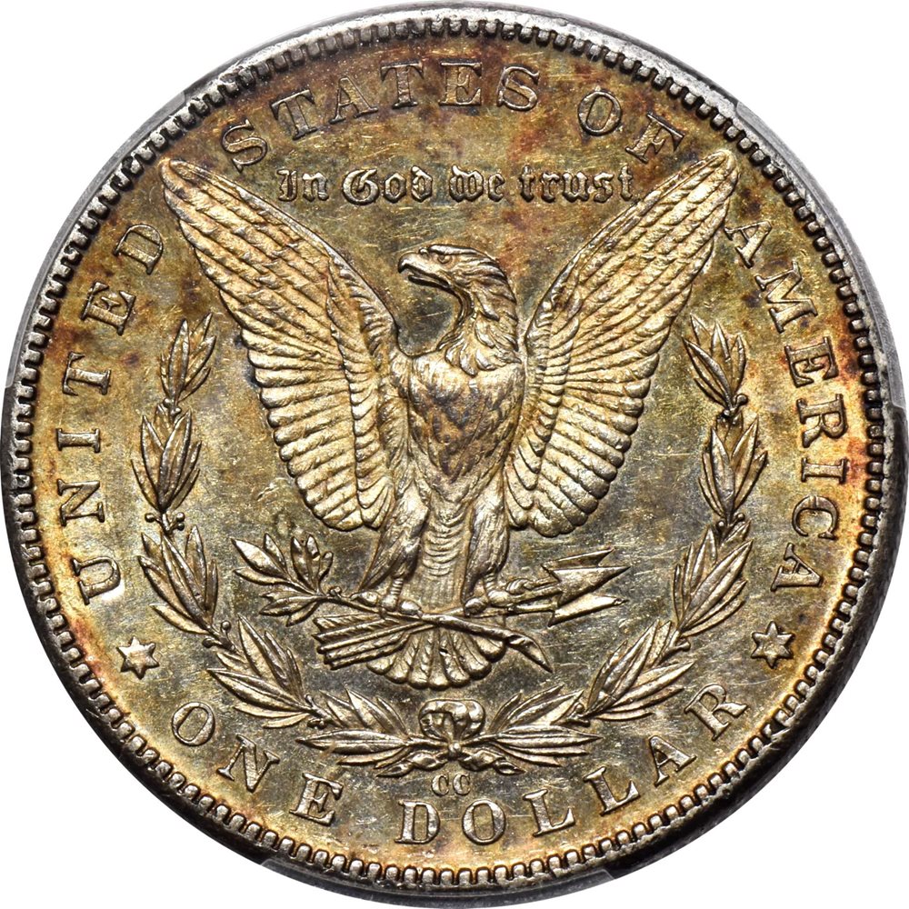 モンゴル銀幣　ロシア製　PCGS AU58 極美品　本物 1889-CC Morgan Silver Dollar. AU-58+ (PCGS)., AU58+ - PCGS Auction