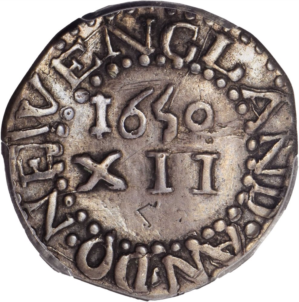 1650” (ca. 1850) Pine Tree Shilling Struck Copy. Noe C. Silver. AU