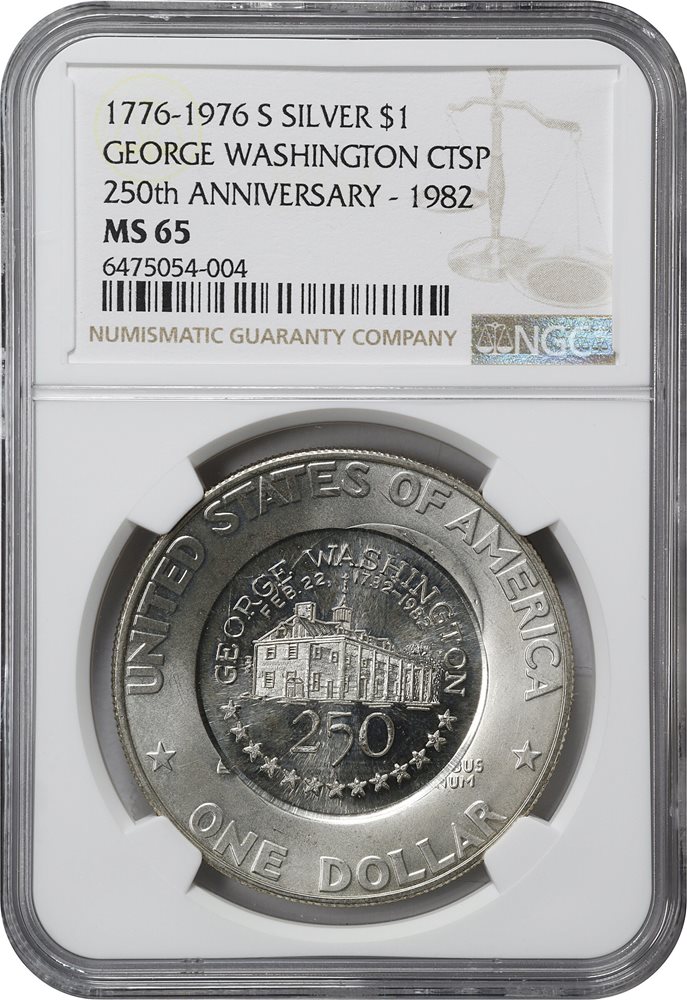 1982 George Washington 250th Anniversary of Birth counterstamp on