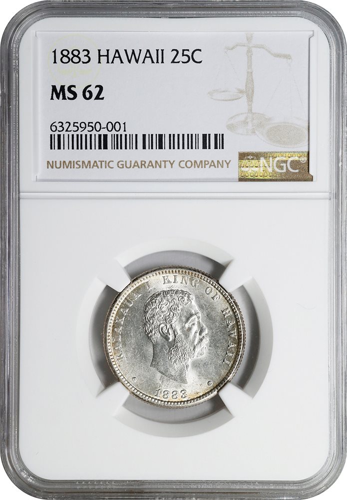 1883 Hawaii Quarter Dollar. MS-62 (NGC)., MS62 - PCGS Auction Prices