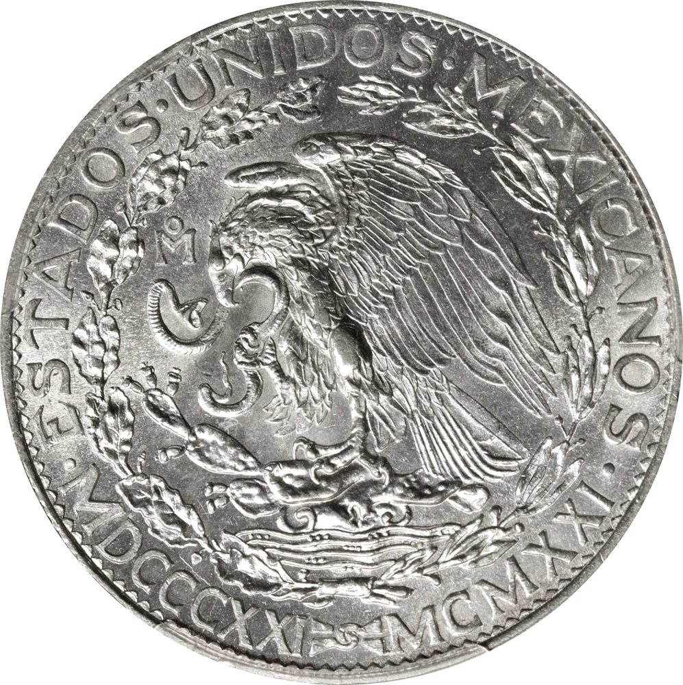 1921-Mo メキシコ 2ペソ銀貨 独立100周年 KM-462 PCGS MEXICO. 2 Pesos, 1921-Mo. Mexico City Mint. PCGS Genuine--Cleaned
