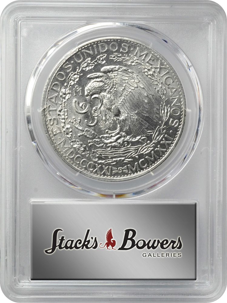 MEXICO. 2 Pesos, 1921-Mo. Mexico City Mint. PCGS Genuine--Cleaned