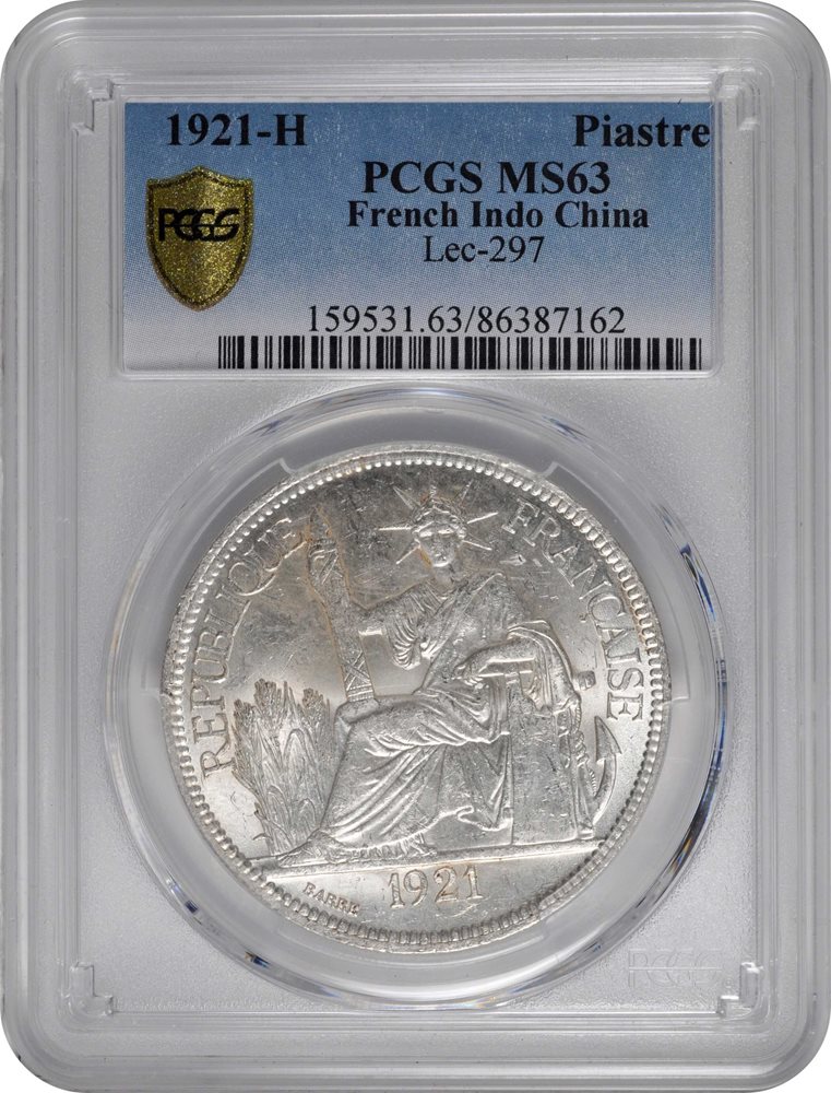 1921-H フランス領インドシナ　ピアストル銀貨　PCGS 1_000000000442.jpg?1678209906