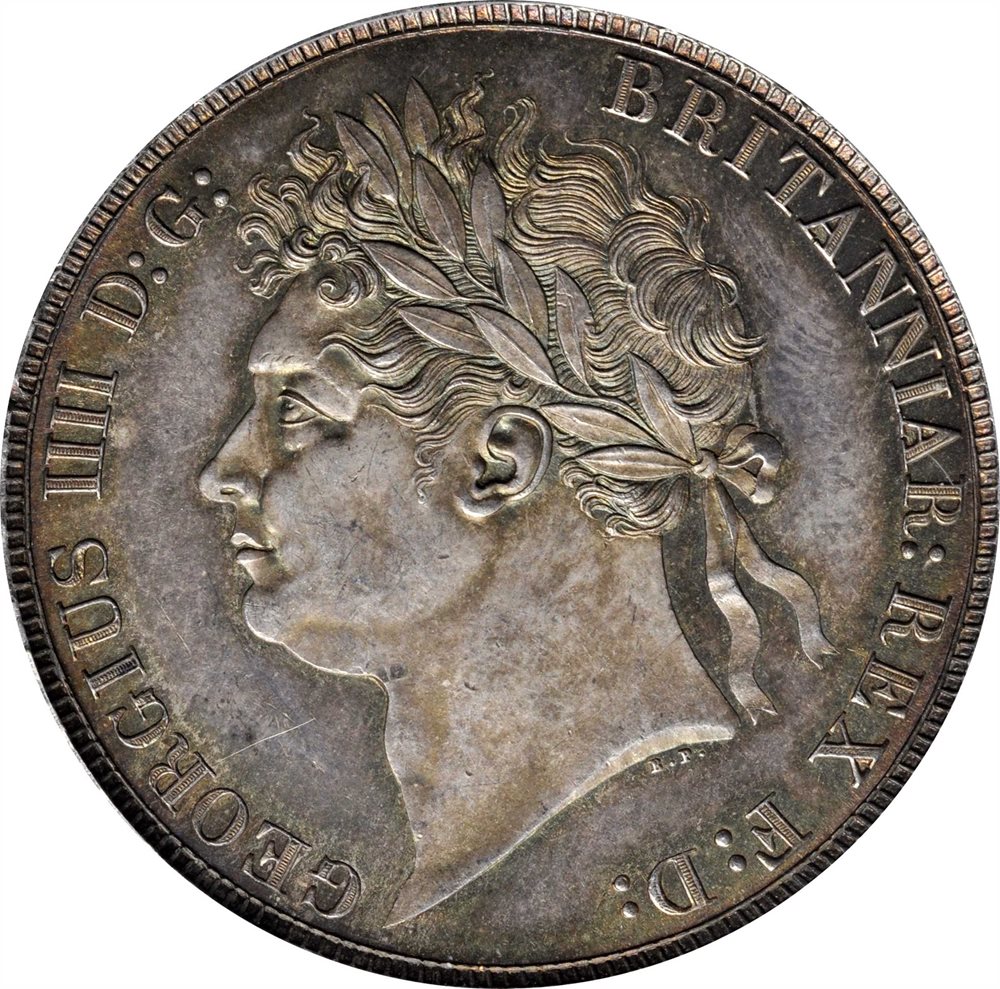 GREAT BRITAIN. Crown, 1821. London Mint. George IV. PCGS MS-63
