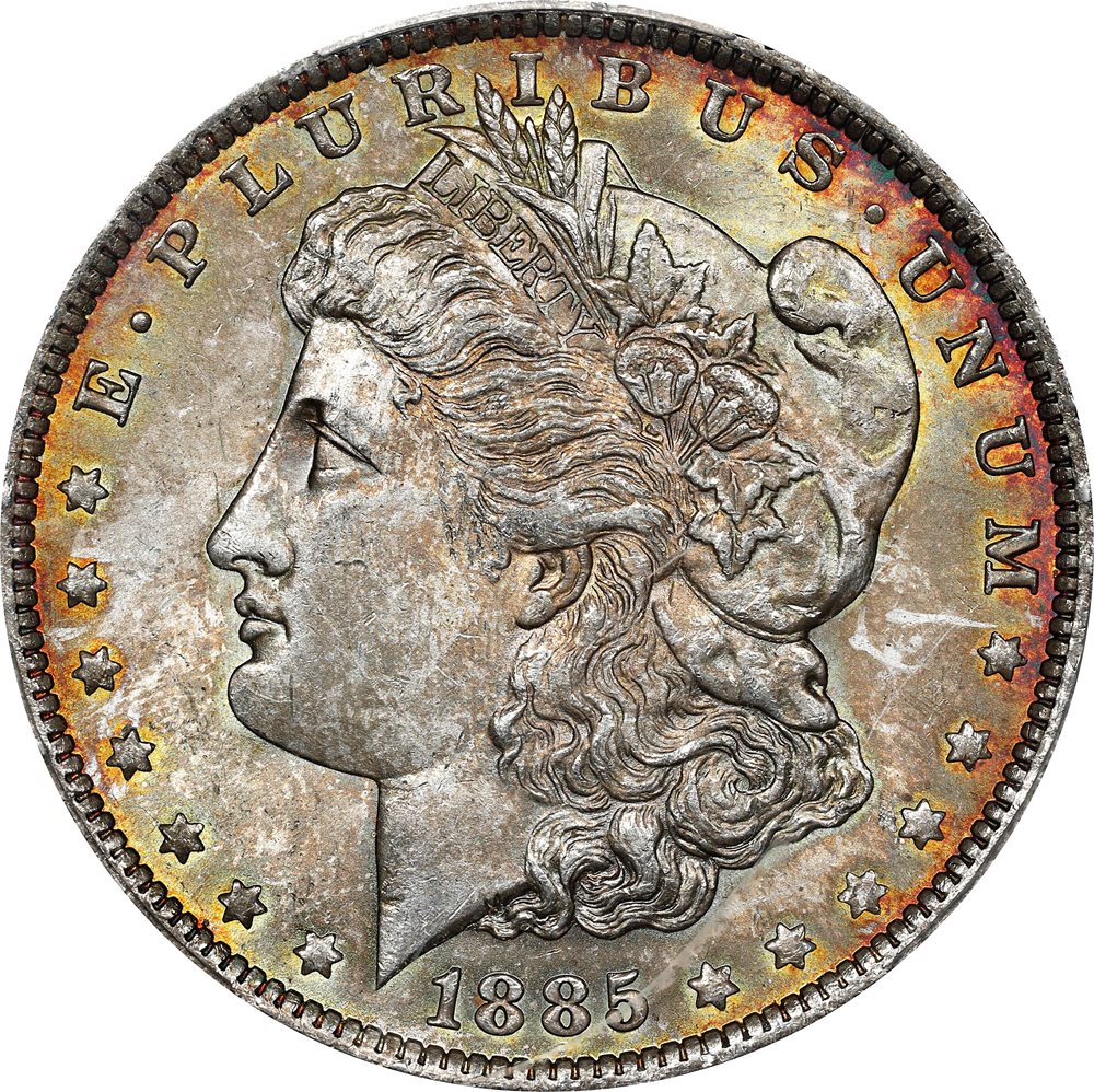 アメリカ モルガンダラー銀貨1885 o MS-64 PCGS 1885-O モルガンダラー
