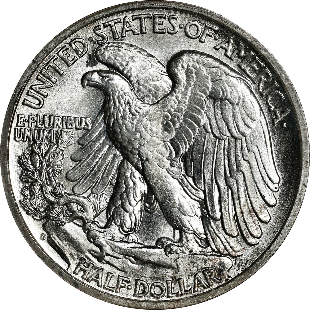 1940-S Walking Liberty Half Dollar. MS-65 (NGC). Gold CAC. OH