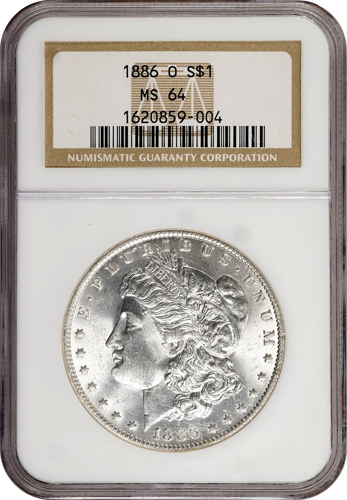 1886-O Morgan Silver Dollar. MS-64 (NGC)., MS64 - PCGS Auction Prices