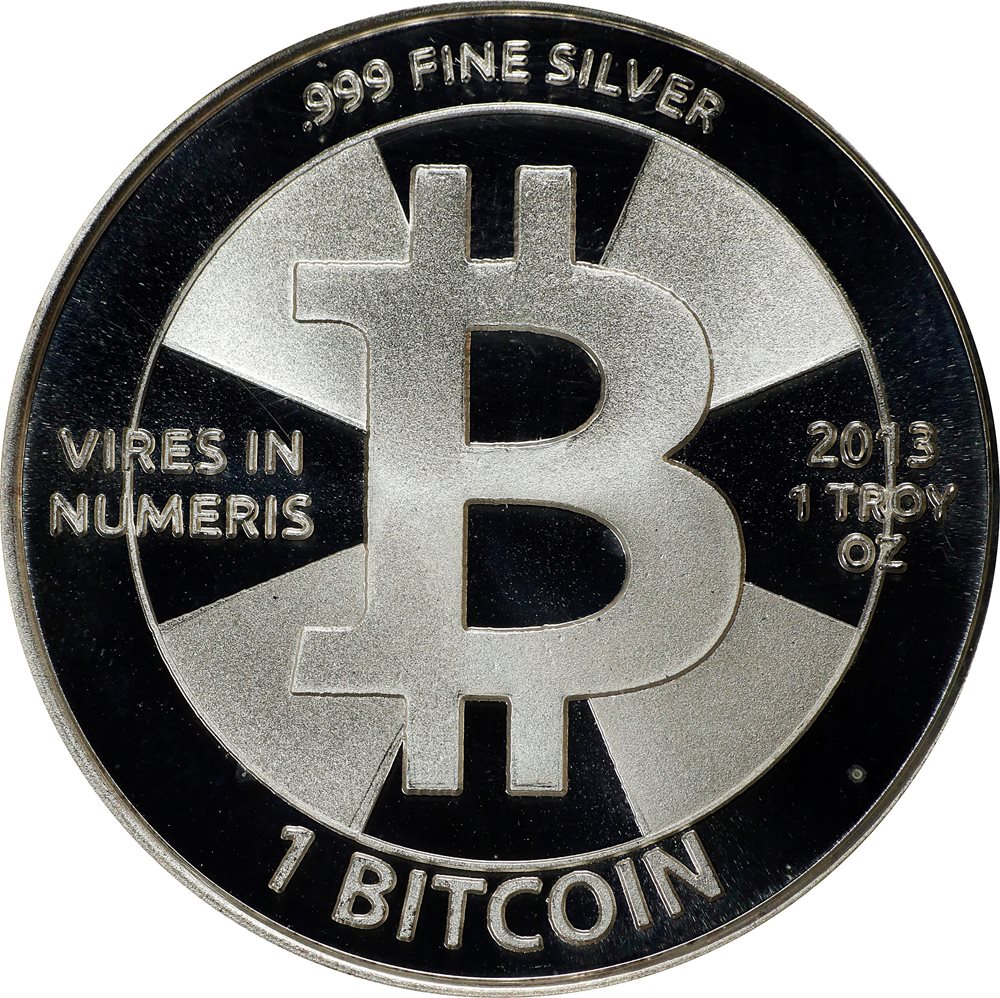 2013 Casascius 1 Bitcoin. Loaded. Firstbits 1Ag7sqAU. Series 3. Silver.  Proof-69 Deep Cameo (PCGS)., PR69DCAM - PCGS Auction Prices