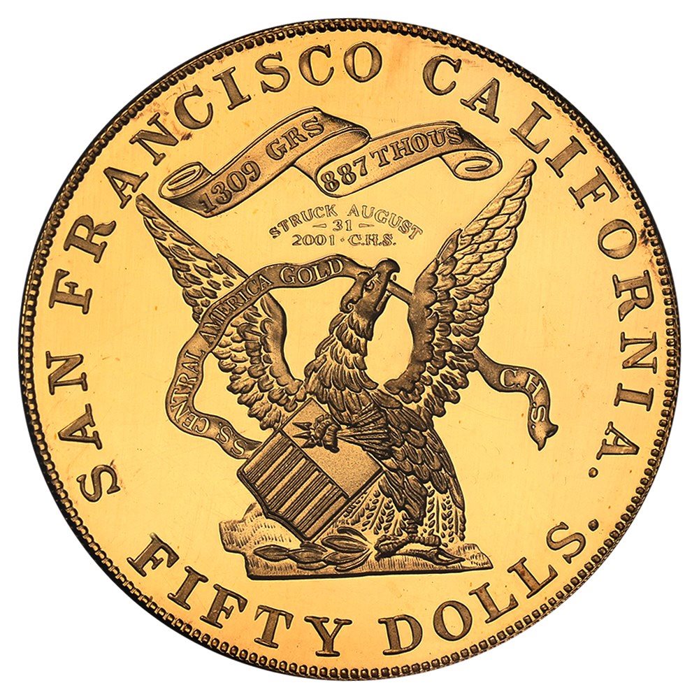 S.S. Central America: 1855 Kellogg Restrike $50 PCGS Gem Proof